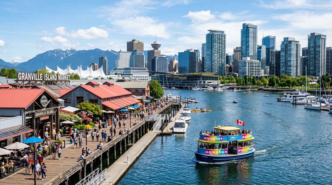 Granville Island Public Market & Aquabus Ferry