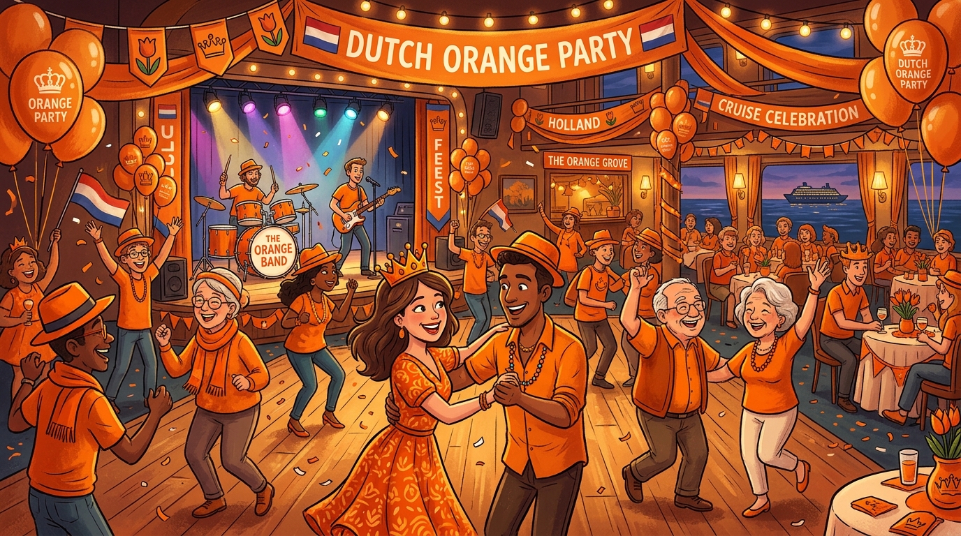 Dutch Orange Party Main Lounge Celebration